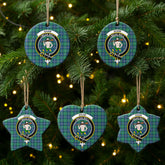 Shaw (of Sauchie) Ancient Tartan Crest Christmas Ceramic Ornament